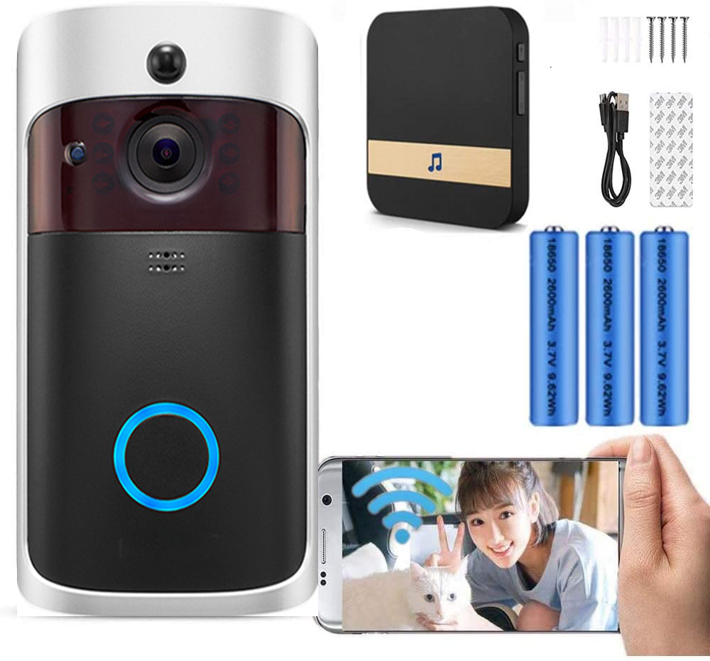 Smart Doorbell Wired - Sonnette vidéo avec caméra HD WiFi,
