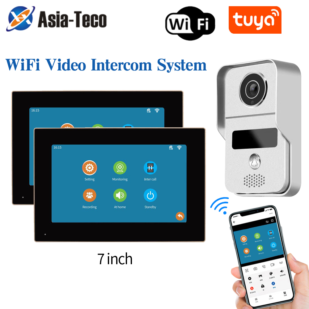 Smart Doorbell Wired - Interphone vidéo WiFi 1080P 7 pouces,