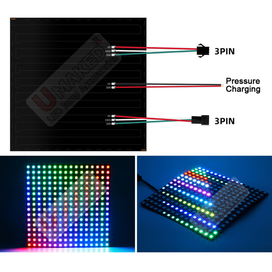 2 pièces de panneaux lumineux  - Rgb Led Matrix 8X8 avis et prix