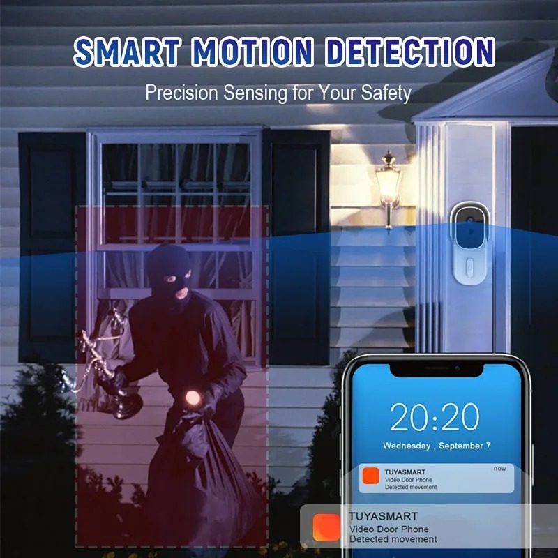 Interphone audio-vidéo WiFi Tu - Smart Doorbell Wired avis et prix