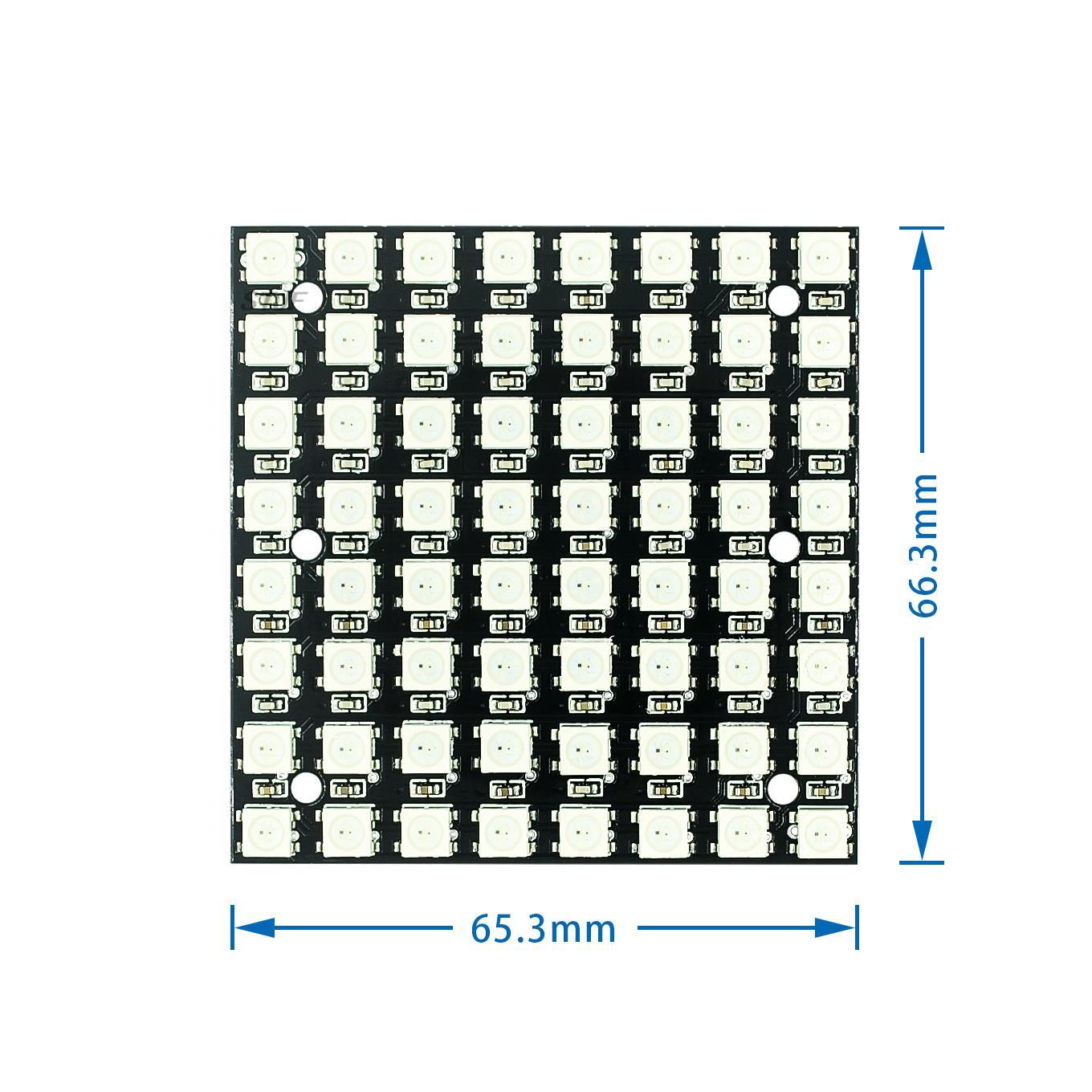 WS2812 LED 5050 RVB 8x8 4 16 2 - Rgb Led Matrix 8X8 avis et prix