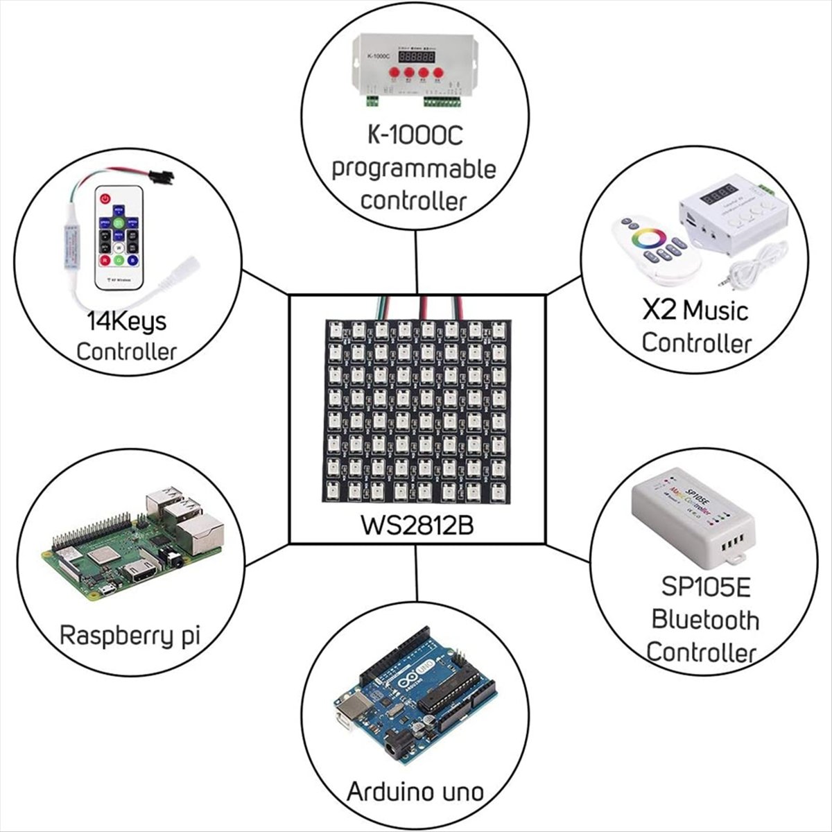 A36R WS2812B écran matriciel R - Rgb Led Matrix 8X8 avis et prix