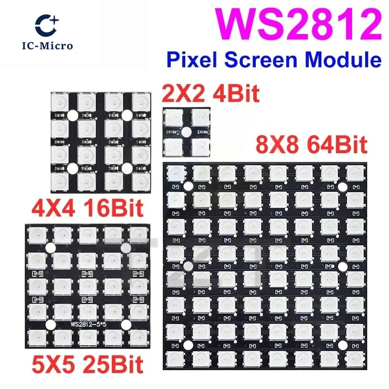 Nouveau WS2812 LED 5050 RGB 8x - Rgb Led Matrix 8X8 avis et prix